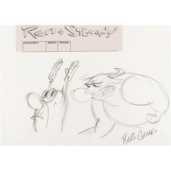 A "Ren & Stimpy" Drawing by Bob Camp.