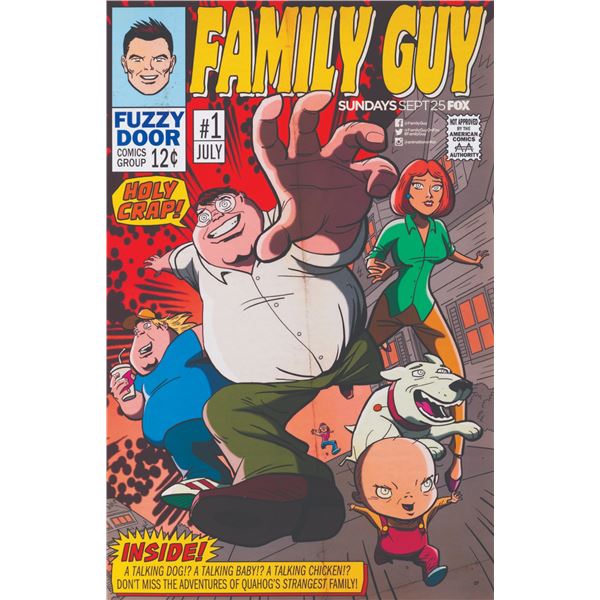 A "Family Guy" Comic Cover Crew Exclusive Framed Print.