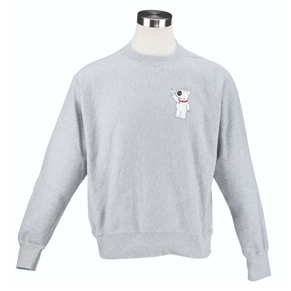 A "Family Guy" Crew Exclusive Brian Griffin Sweatshirt.