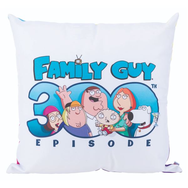 A "Family Guy" Crew 300th Episode Pillow.