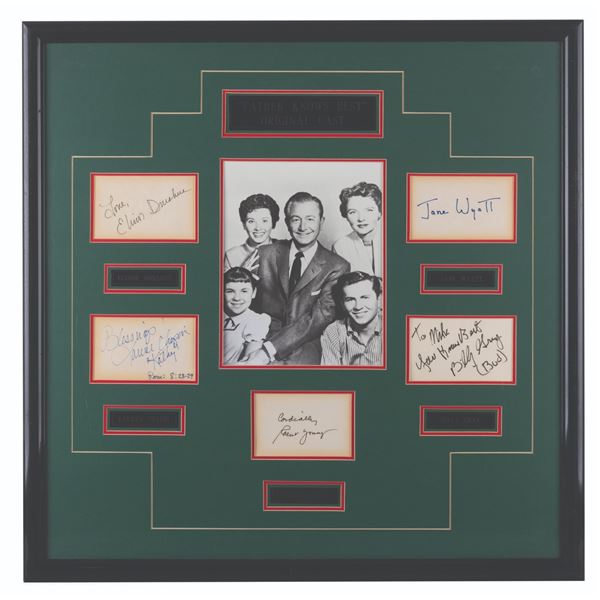 A Framed Set of "Father Knows Best" Cast Signatures.