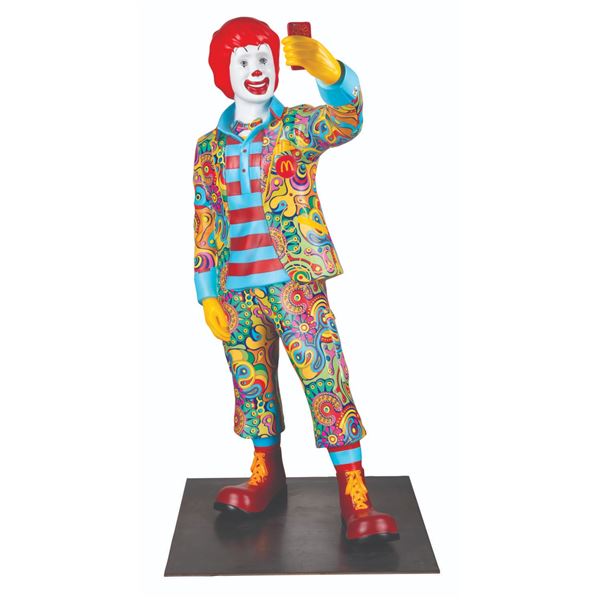 A Ronald McDonald Selfie Statue.