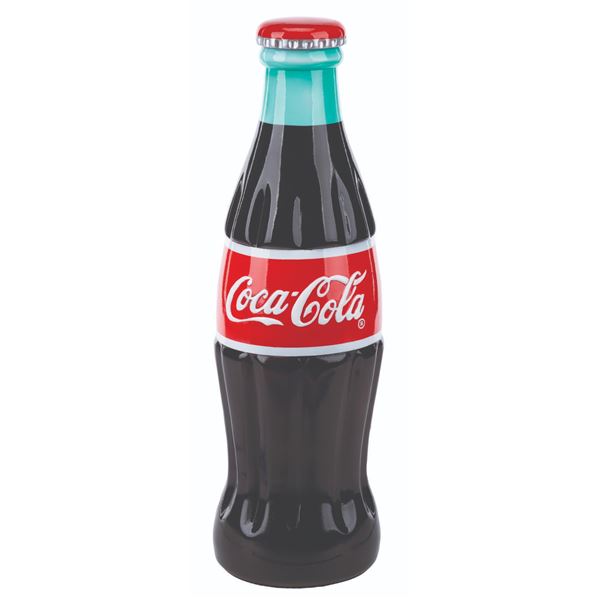 A Large Coca-Cola Bottle Display Figure.