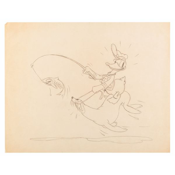 A "Mickey’s Circus" Donald Duck Publicity Drawing.