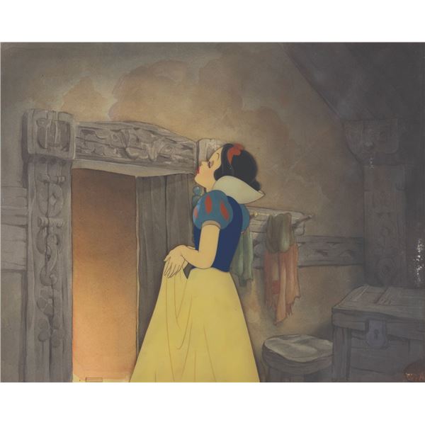 A "Snow White and the Seven Dwarfs" Deleted Scene Original Production Cel and Back