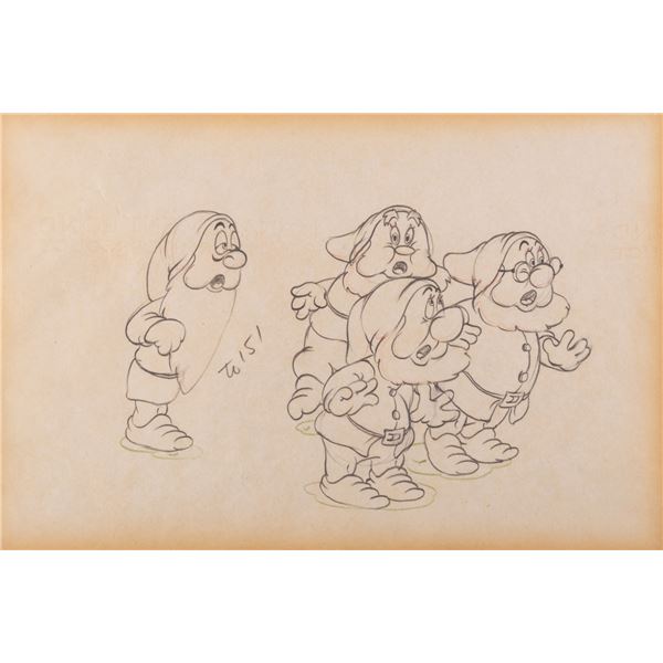 A "Snow White and the Seven Dwarfs" Production Drawing.