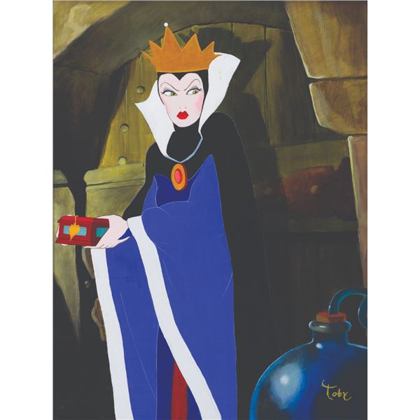 An Original "Snow White" Evil Queen Painting by Toby Bluth.