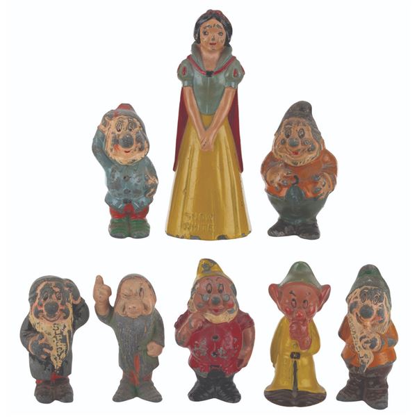 A "Snow White and the Seven Dwarfs" Die-Cast Figurine Set.