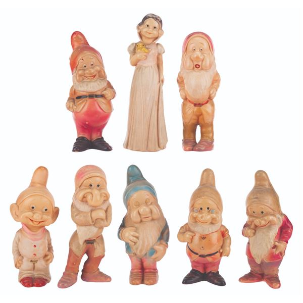 A "Snow White and the Seven Dwarfs" Celluloid Figurine Set.