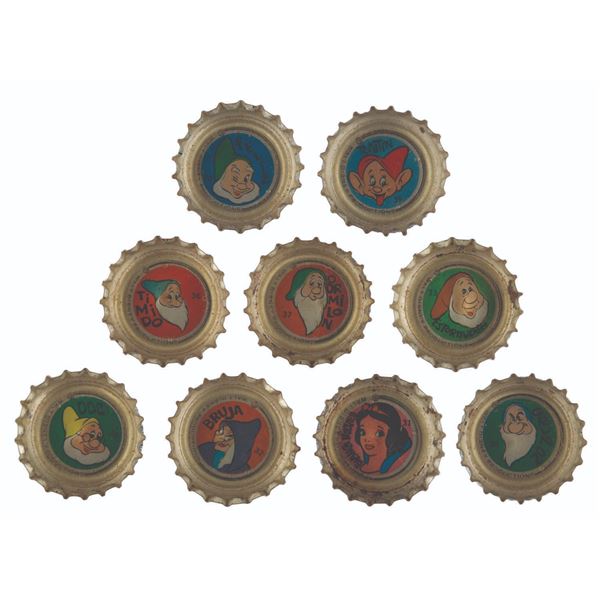 A Collection of "Snow White" Pepsi Bottle Caps.