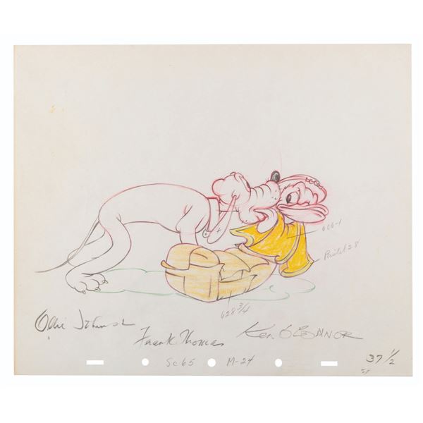 A Disney Legends Signed "The Beach Picnic" Production Drawing.