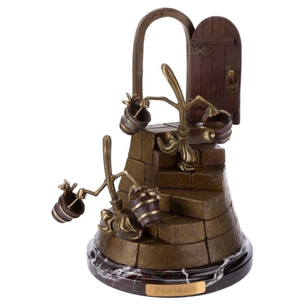 A Bronze "Fantasia" Sorcerer's Apprentice Sculpture.