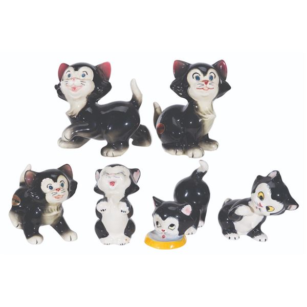 A Collection of "Pinocchio" Figaro Figurines.