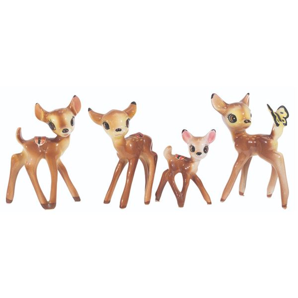 A Collection of "Bambi" Ceramic Figurines.