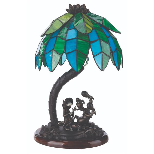 A "Saludos Amigos" Stained-Glass Lamp.