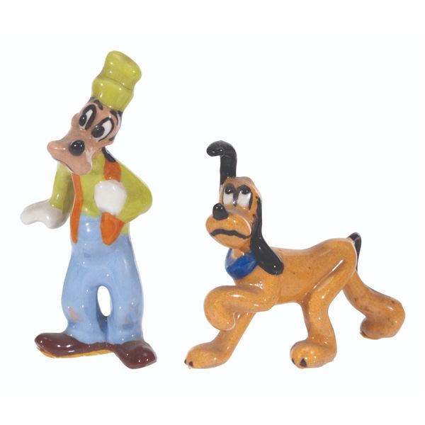 A Pair of Hagen-Renaker Goofy and Pluto Figurines.