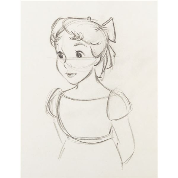 A "Peter Pan" Wendy Production Drawing.