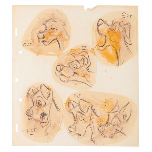 A "Lady and the Tramp" Original Model Sheet.