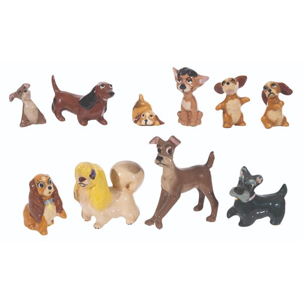 A Collection of "Lady and the Tramp" Figurines.