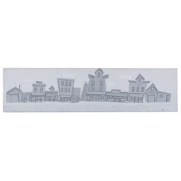 A "The Saga of Windwagon Smith" Town Concept Painting.