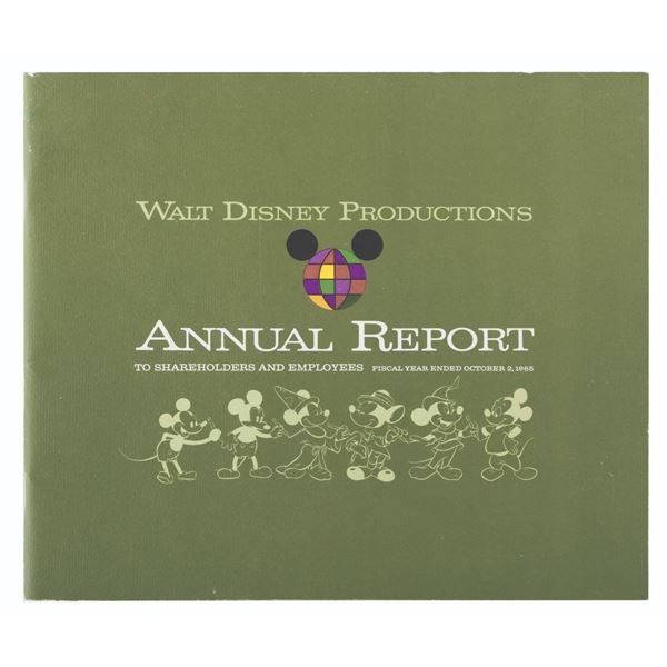 A 1965 Walt Disney Productions Annual Report.