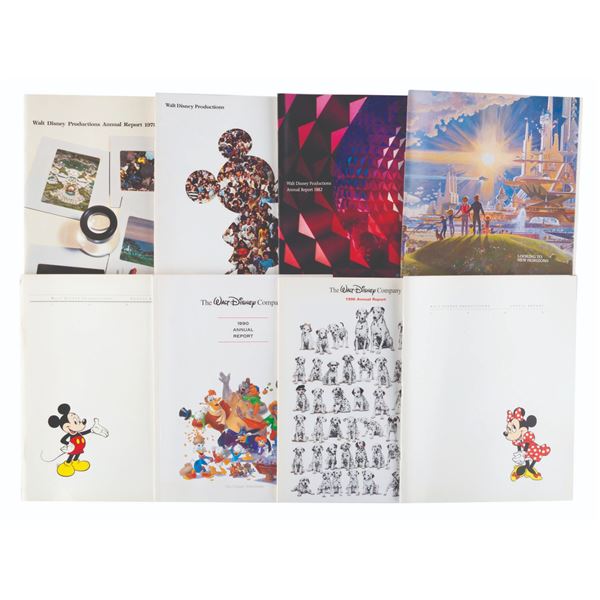 A Set of 1970s-90s Disney Annual Reports.