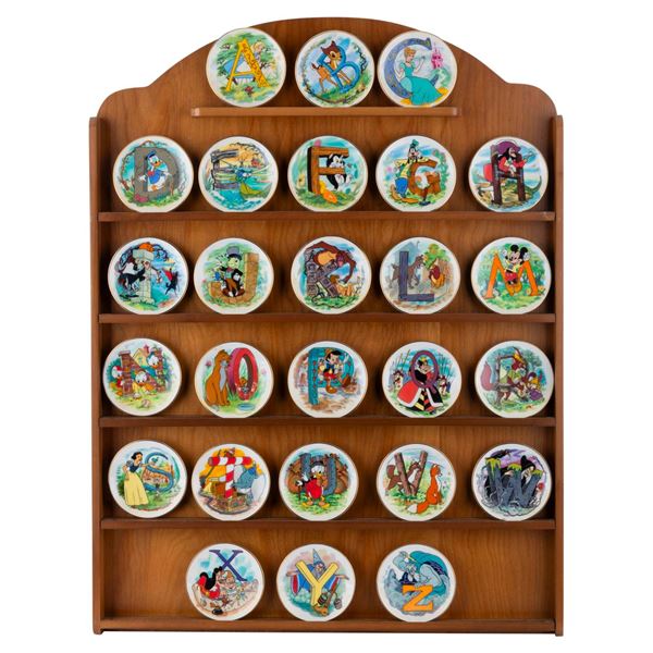 A Complete Set of Disney A-Z Alphabet Plates.