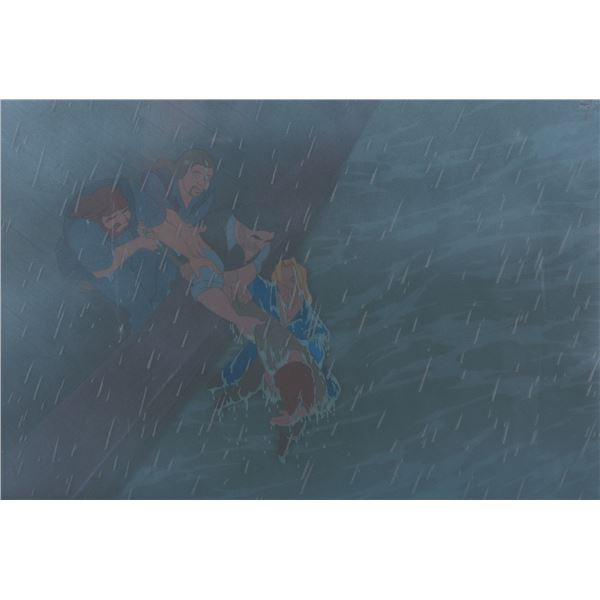 A "Pocahontas" Original Background with Recreated Cel.