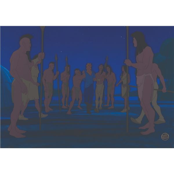 A "Pocahontas" Original Background with Recreated Cel.