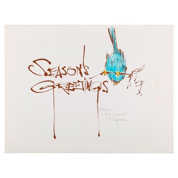 A Herb Ryman Christmas Card Lithograph.