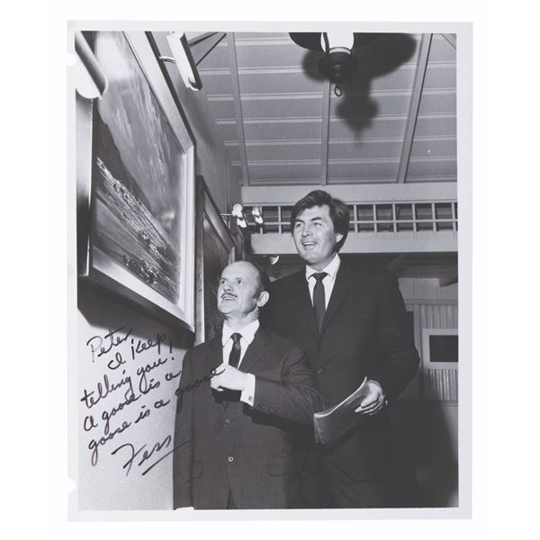 A Fess Parker Signed Photograph to Peter Ellenshaw.