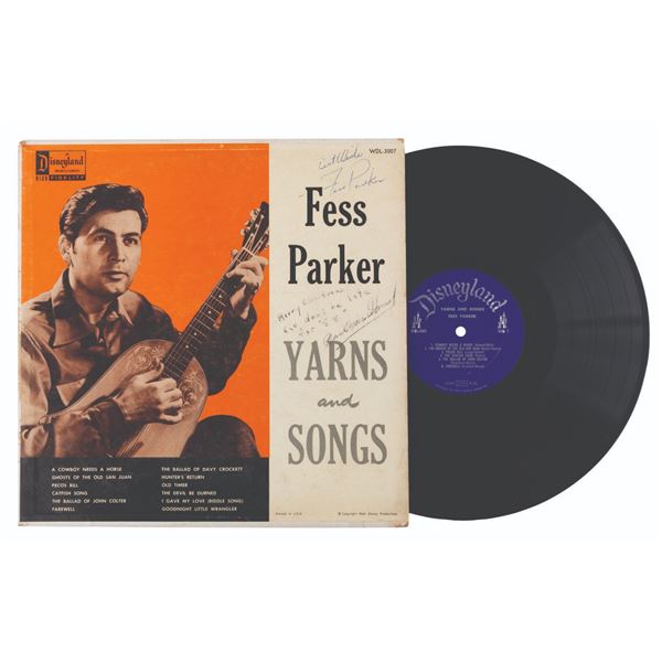A Signed Fess Parker "Yarns and Songs" Album.