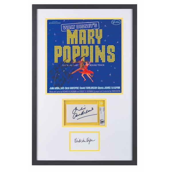 A "Mary Poppins" Soundtrack Album with Autographs.
