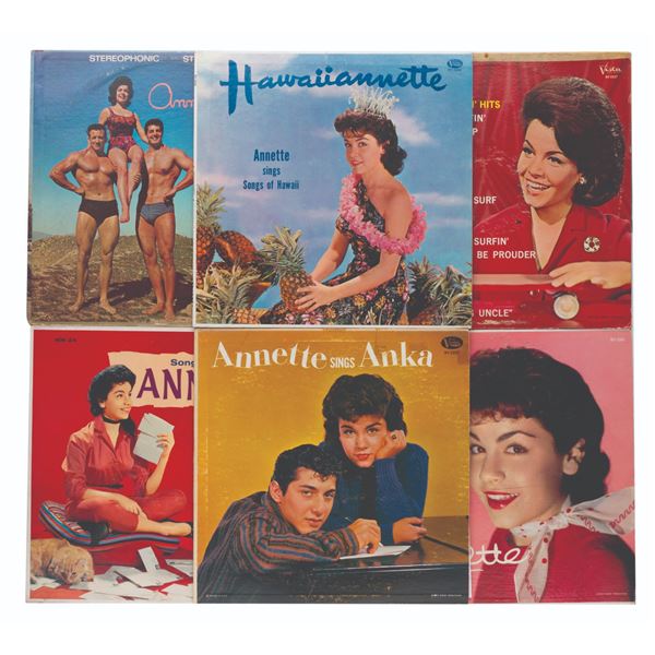 A Collection of Annette Record Albums.