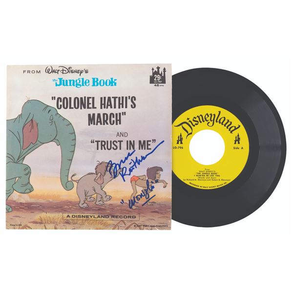 A Signed "The Jungle Book" 45 RPM Record.