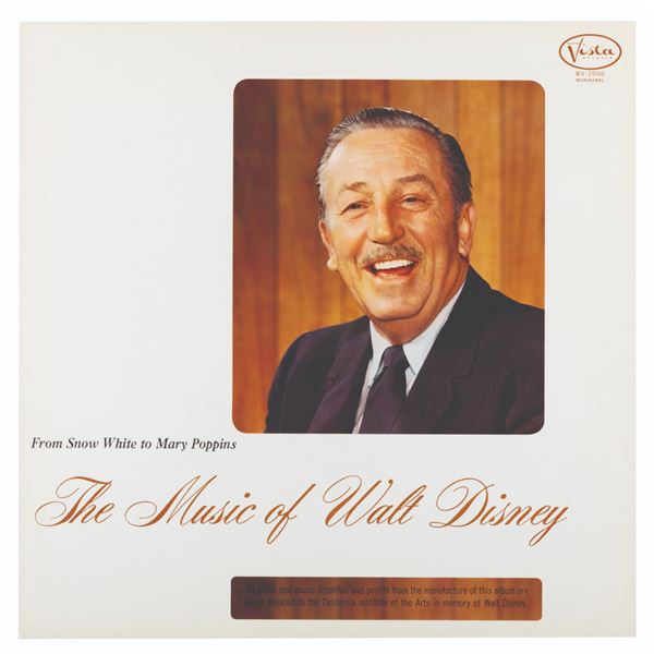 A "The Music of Walt Disney" LP Cover Slick.