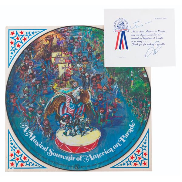 An "America on Parade" Record with Note from Producer Robert Jani.