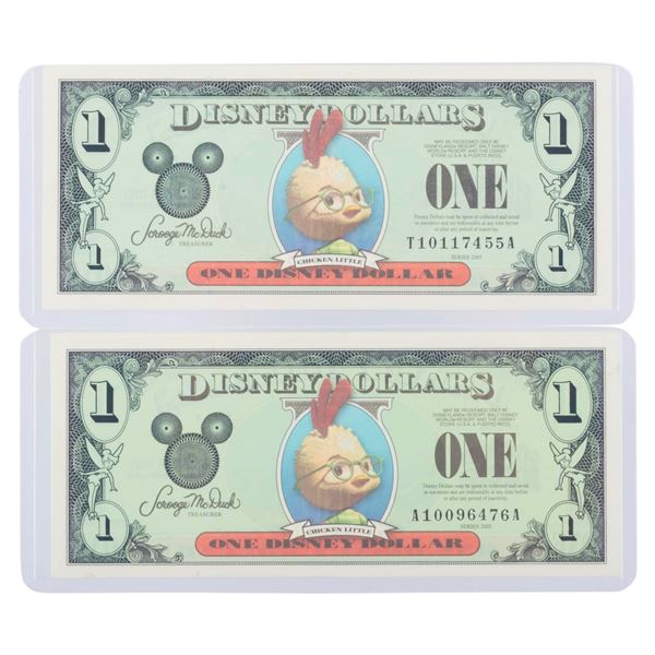 The Disneyland/Disney Store 2005 AA and TA Chicken Little Series.