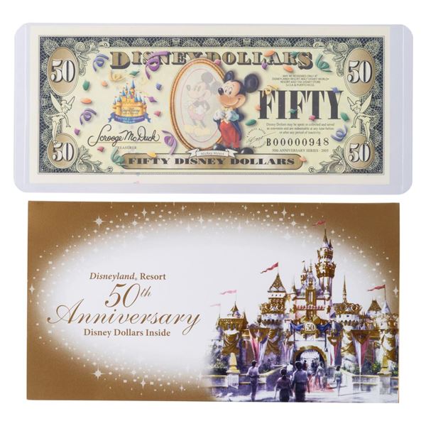 The 2005 Disneyland 50th Anniversary Charles Boyer $50 Bill.