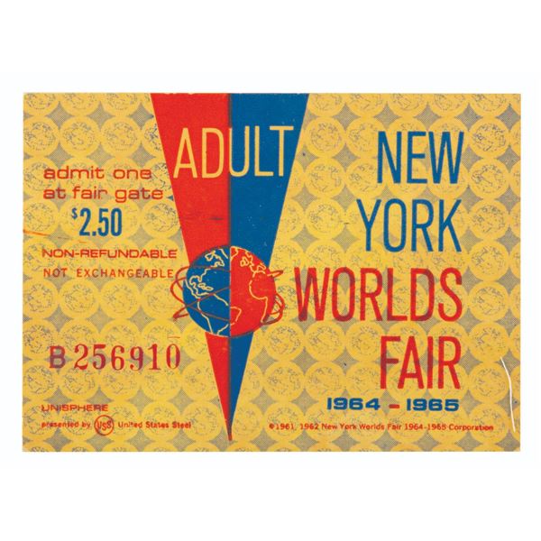 An Adult New York World's Fair Ticket.