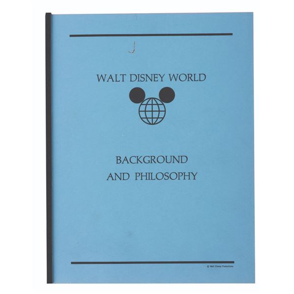 A Walt Disney World Background and Philosophy Booklet.