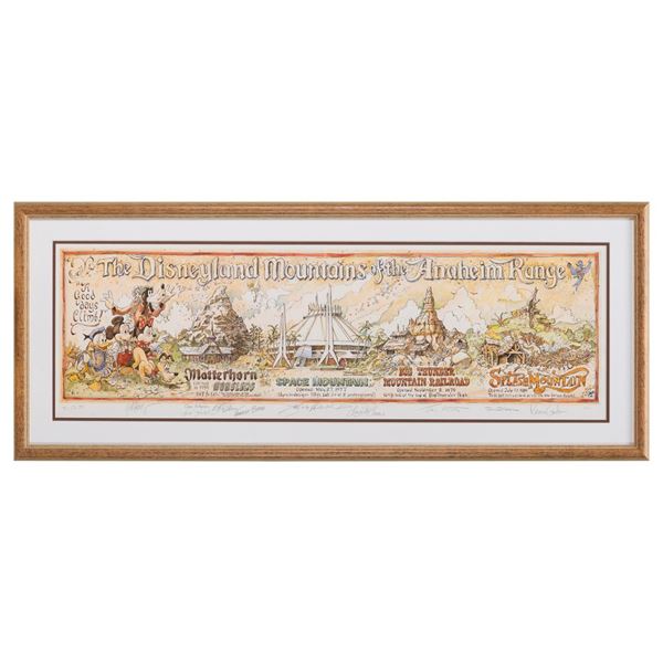 A Multi-Signed "The Disneyland Mountains of the Anaheim Range" Limited Edition Pri