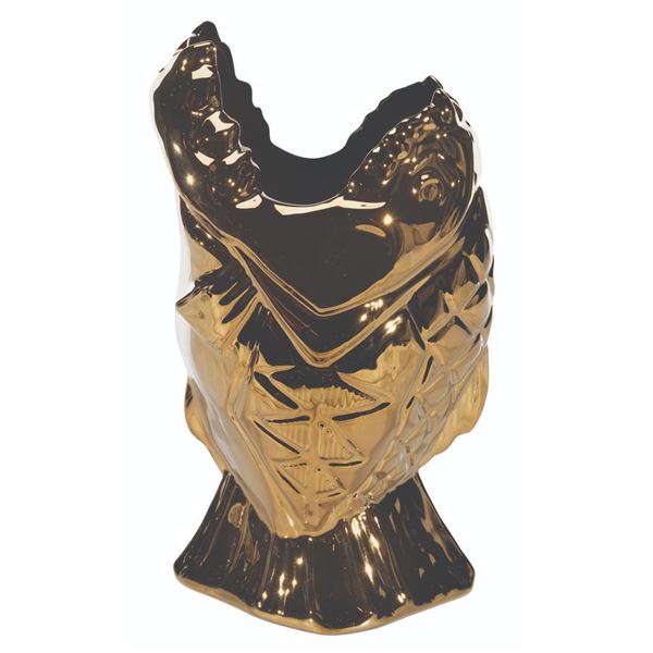 A Trader Sam's Enchanted Tiki Bar Golden Piranha Mug.