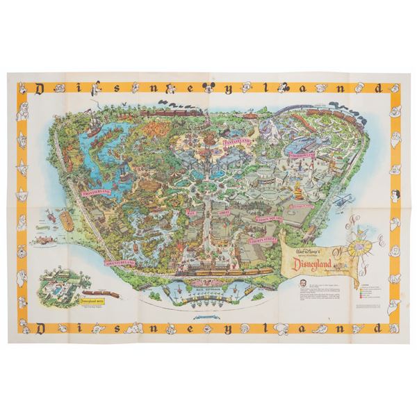 A 1958-C Disneyland Souvenir Map.