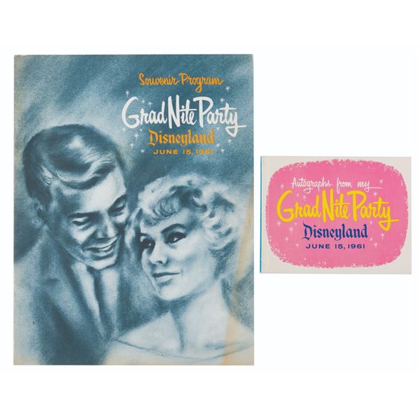 A 1961 Disneyland Grad Nite Program and Autograph Book.