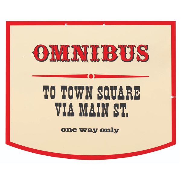 A Main Street U.S.A. Omnibus Stop Sign.