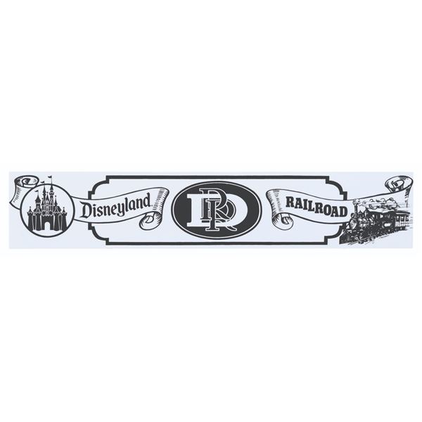 A Disneyland Railroad Horse-Drawn Street Car Sign.