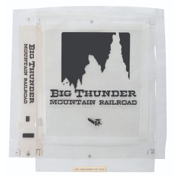 A "Big Thunder Mountain" Manual Cover Printing Layout Sheet.