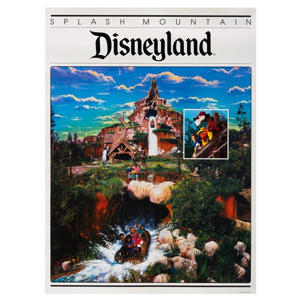 A Disneyland Splash Mountain Souvenir Poster.