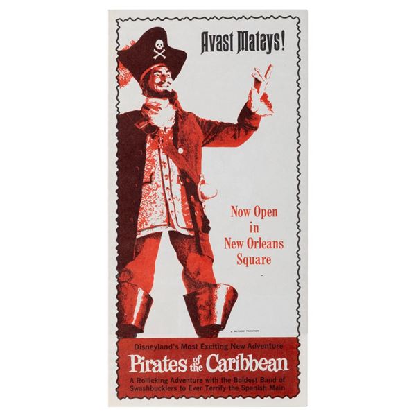 A "Pirates of the Caribbean" Opening Year Flyer.